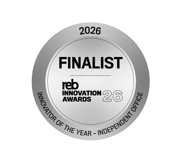 2026 REB Innovation Awards finalist seal — Innovator of the Year, Independent Office